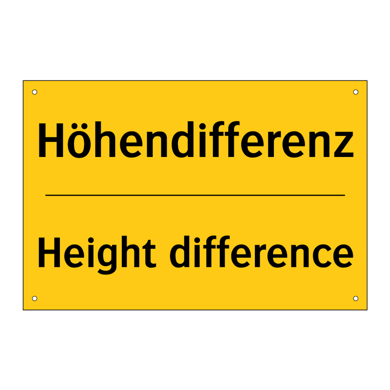 Höhendifferenz - Height difference