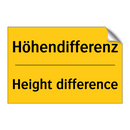 Höhendifferenz - Height difference