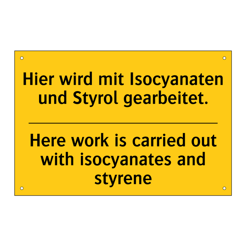 Hier wird mit Isocyanaten und /.../ - Here work is carried out with /.../