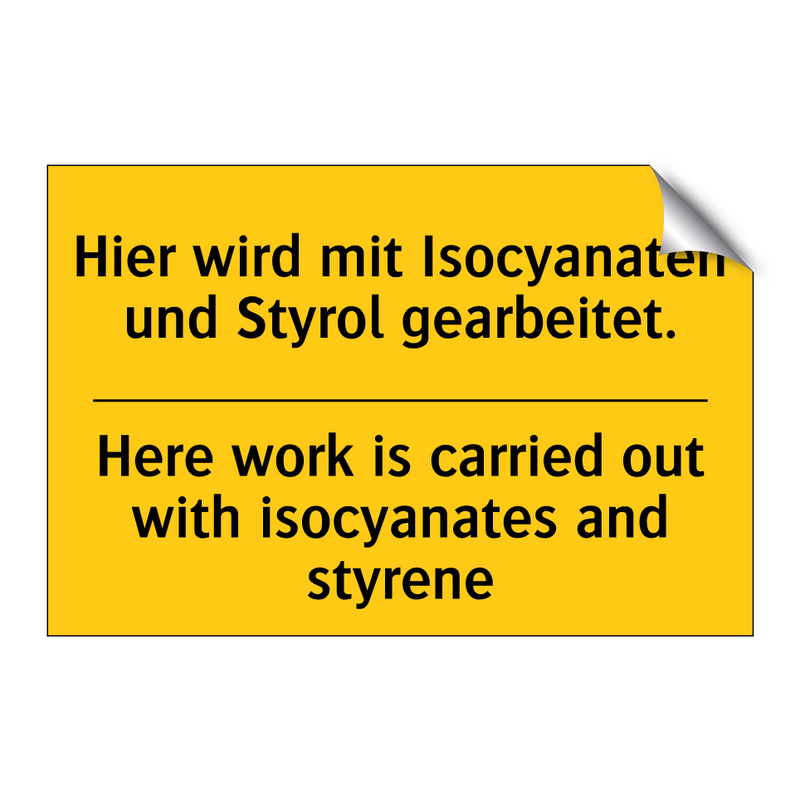 Hier wird mit Isocyanaten und /.../ - Here work is carried out with /.../