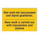 Hier wird mit Isocyanaten und /.../ - Here work is carried out with /.../