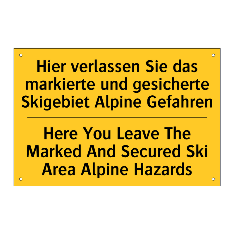 Hier verlassen Sie das markierte /.../ - Here You Leave The Marked And /.../