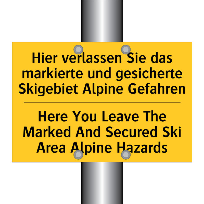 Hier verlassen Sie das markierte /.../ - Here You Leave The Marked And /.../