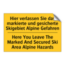 Hier verlassen Sie das markierte /.../ - Here You Leave The Marked And /.../