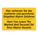 Hier verlassen Sie das markierte /.../ - Here You Leave The Marked And /.../