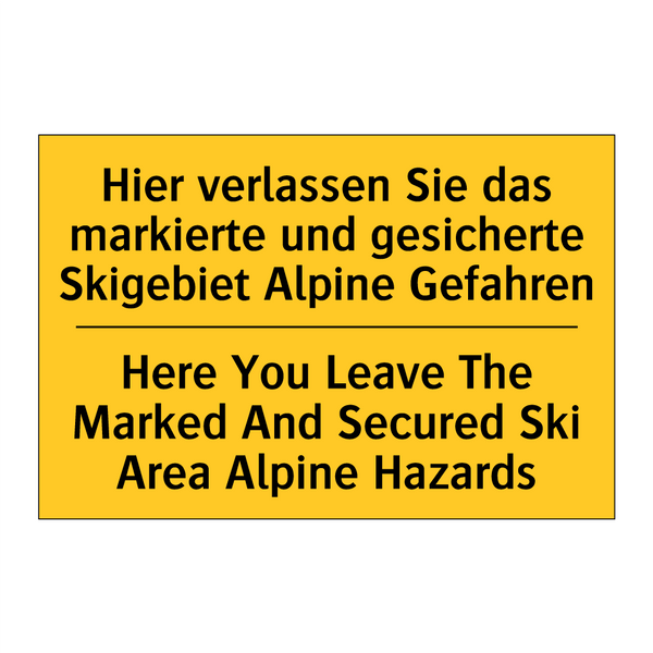 Hier verlassen Sie das markierte /.../ - Here You Leave The Marked And /.../