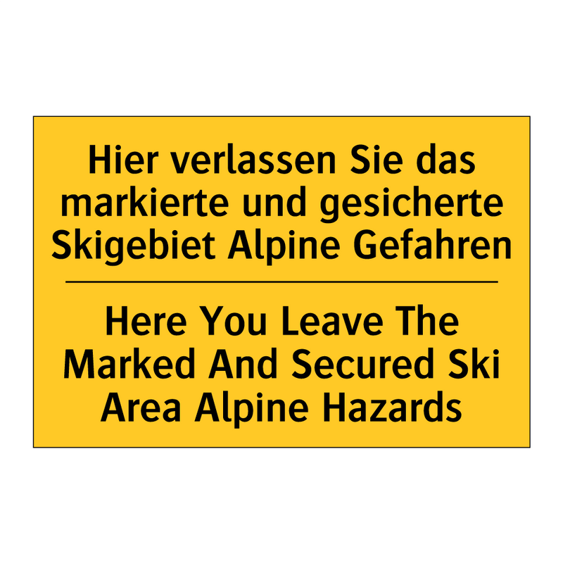 Hier verlassen Sie das markierte /.../ - Here You Leave The Marked And /.../