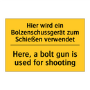 Hier wird ein Bolzenschussgerät /.../ - Here, a bolt gun is used for shooting/.../