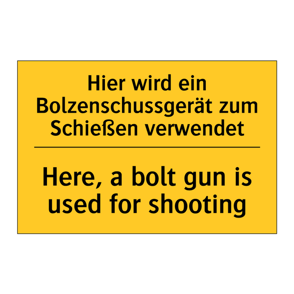 Hier wird ein Bolzenschussgerät /.../ - Here, a bolt gun is used for shooting/.../