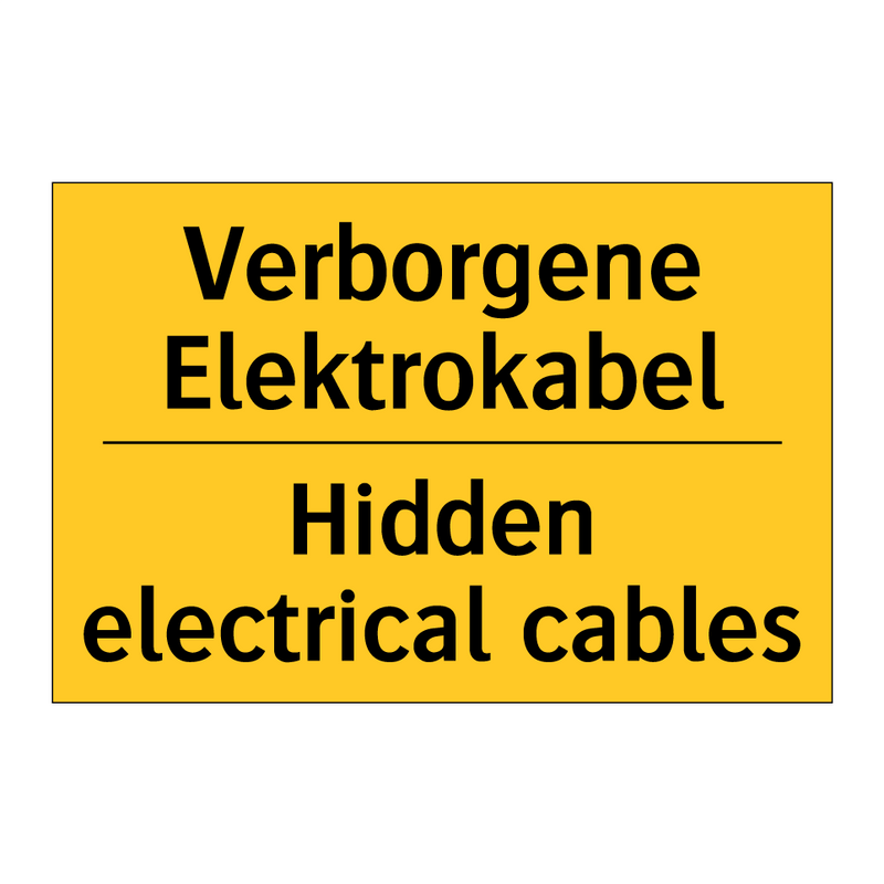 Verborgene Elektrokabel - Hidden electrical cables