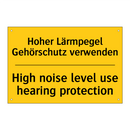 Hoher Lärmpegel Gehörschutz verwenden/.../ - High noise level use hearing protection/.../