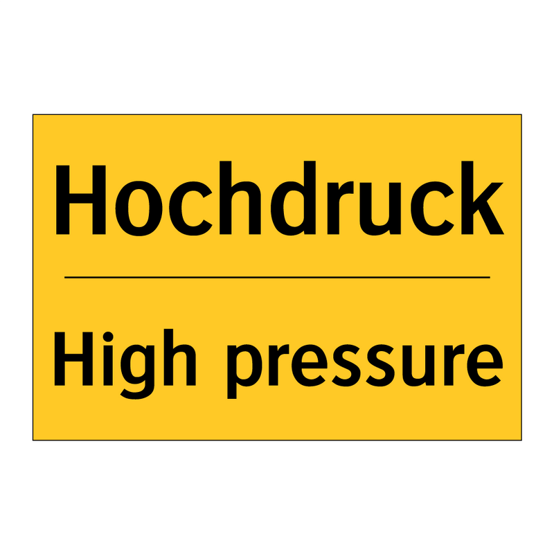 Hochdruck - High pressure