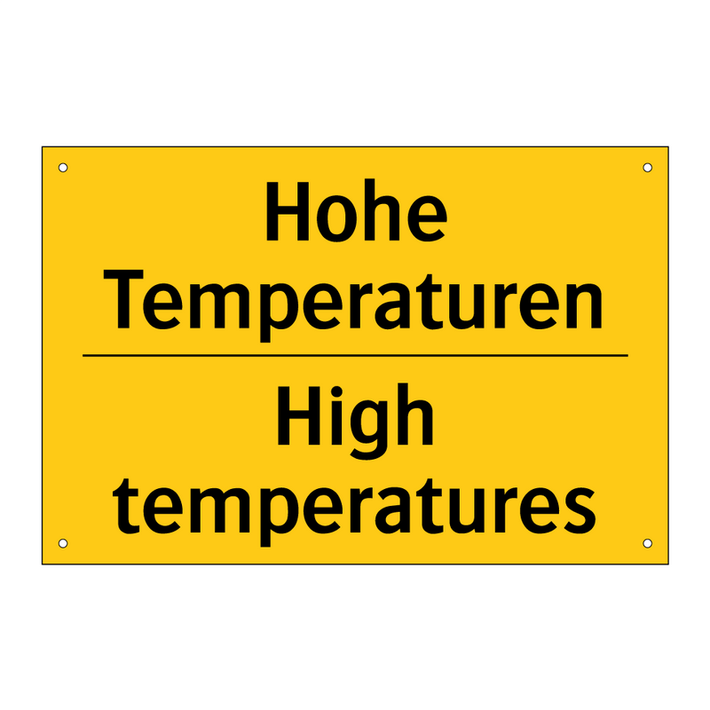 Hohe Temperaturen - High temperatures