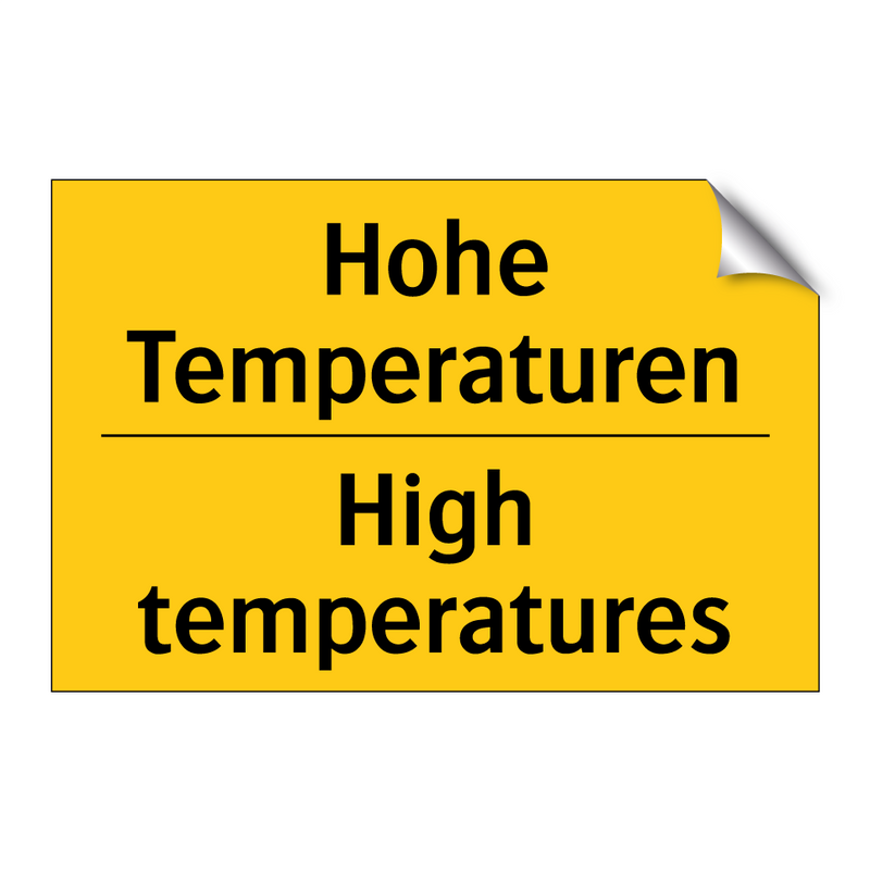 Hohe Temperaturen - High temperatures