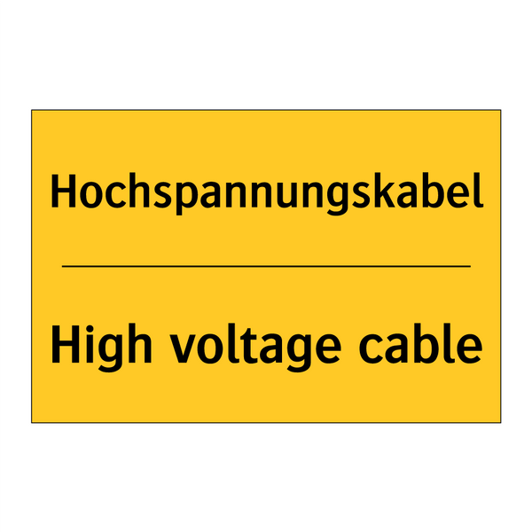 Hochspannungskabel - High voltage cable