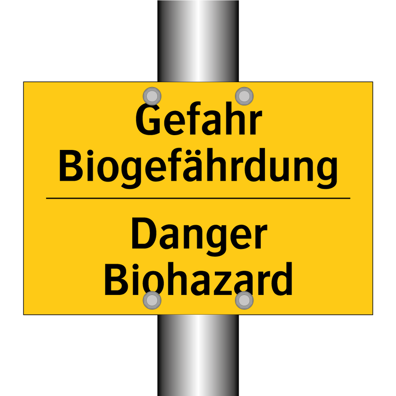 Gefahr Biogefährdung - Danger Biohazard