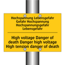 Hochspannung Lebensgefahr Gefahr /.../ - High voltage Danger of death Danger /.../