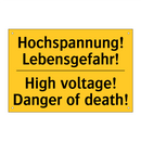 Hochspannung! Lebensgefahr! - High voltage! Danger of death!