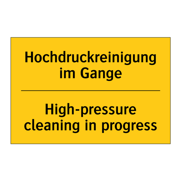 Hochdruckreinigung im Gange - High-pressure cleaning in progress/.../