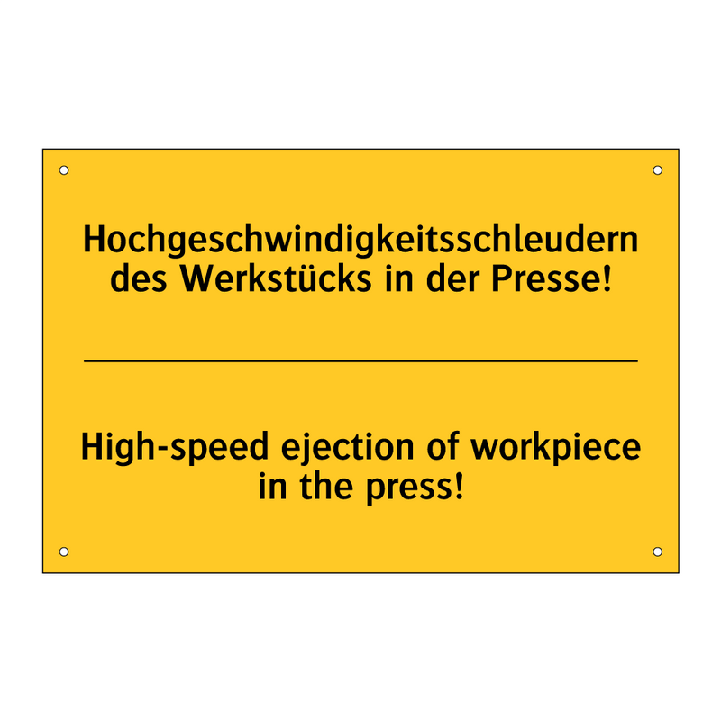 Hochgeschwindigkeitsschleudern /.../ - High-speed ejection of workpiece /.../