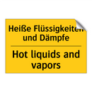Heiße Flüssigkeiten und Dämpfe - Hot liquids and vapors