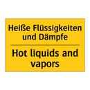 Heiße Flüssigkeiten und Dämpfe - Hot liquids and vapors