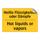 Heiße Flüssigkeiten oder Dämpfe/.../ - Hot liquids or vapors