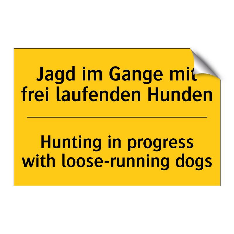 Jagd im Gange mit frei laufenden /.../ - Hunting in progress with loose-running /.../