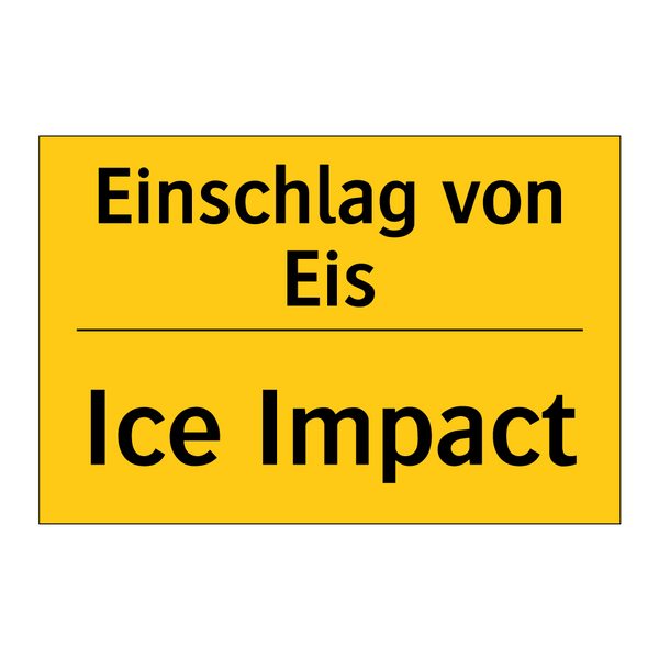 Einschlag von Eis - Ice Impact