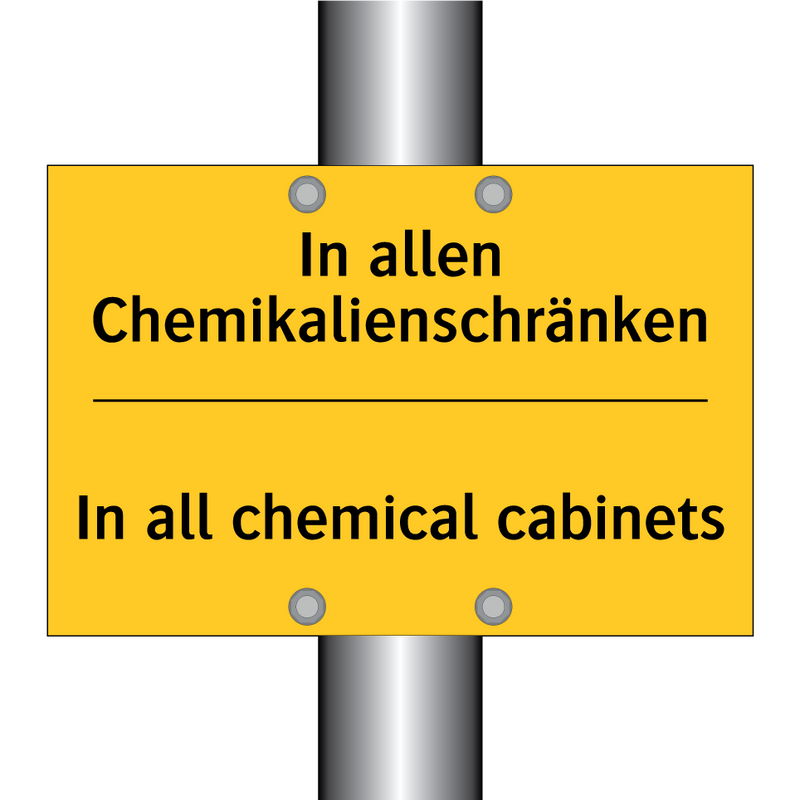 In allen Chemikalienschränken - In all chemical cabinets