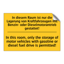 In diesem Raum ist nur die Lagerung /.../ - In this room, only the storage /.../