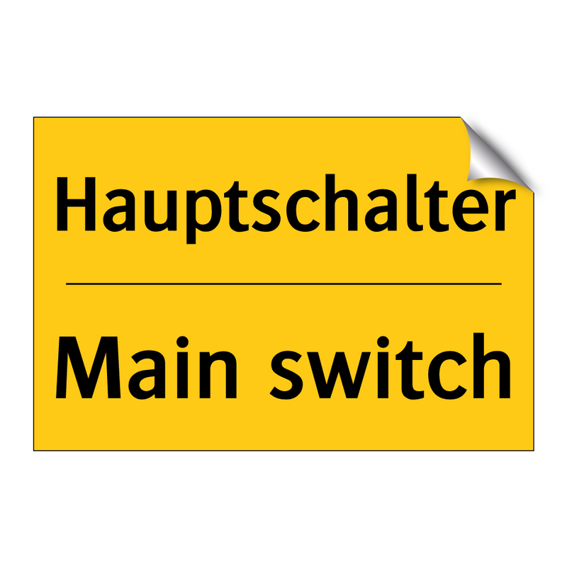 Hauptschalter - Main switch