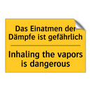 Das Einatmen der Dämpfe ist gefährlich/.../ - Inhaling the vapors is dangerous/.../