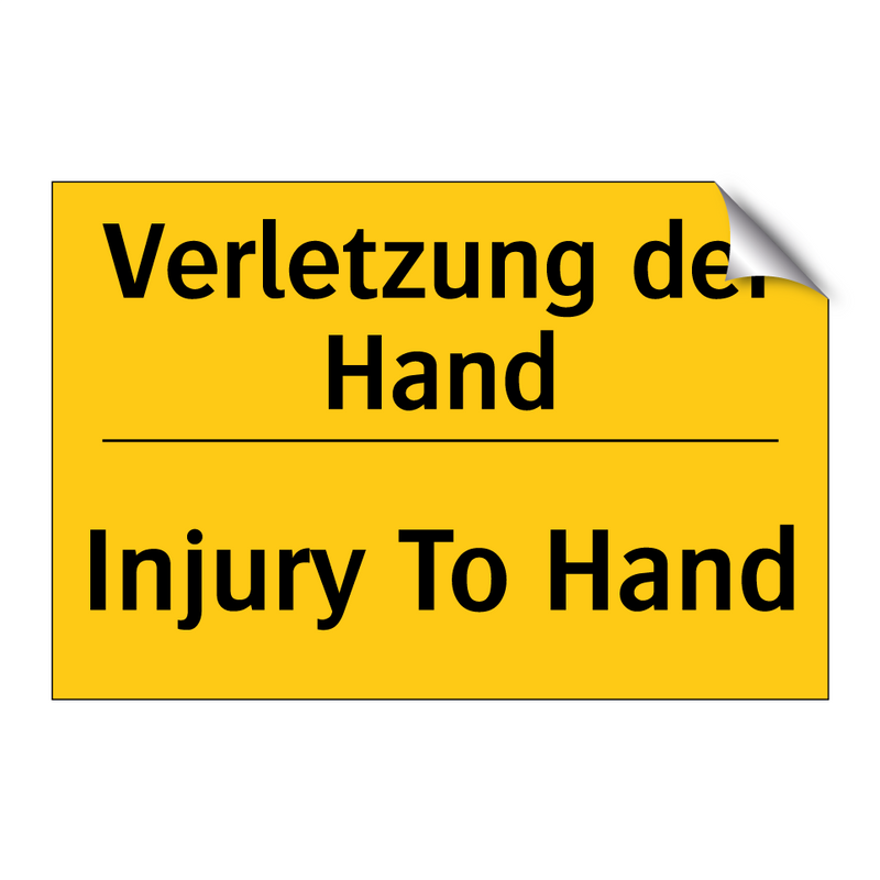 Verletzung der Hand - Injury To Hand