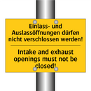 Einlass- und Auslassöffnungen /.../ - Intake and exhaust openings must /.../