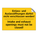 Einlass- und Auslassöffnungen /.../ - Intake and exhaust openings must /.../
