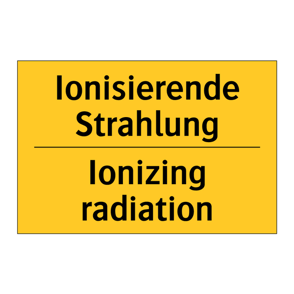 Ionisierende Strahlung - Ionizing radiation