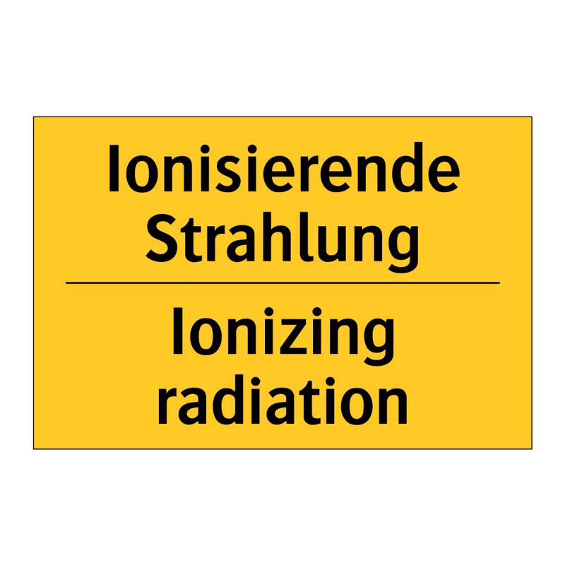 Ionisierende Strahlung - Ionizing radiation