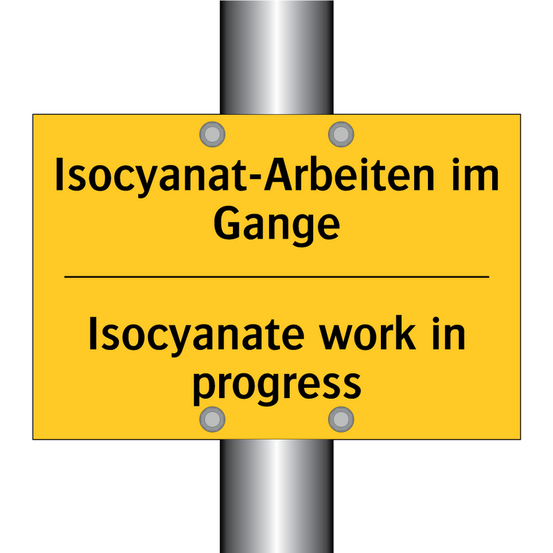 Isocyanat-Arbeiten im Gange - Isocyanate work in progress