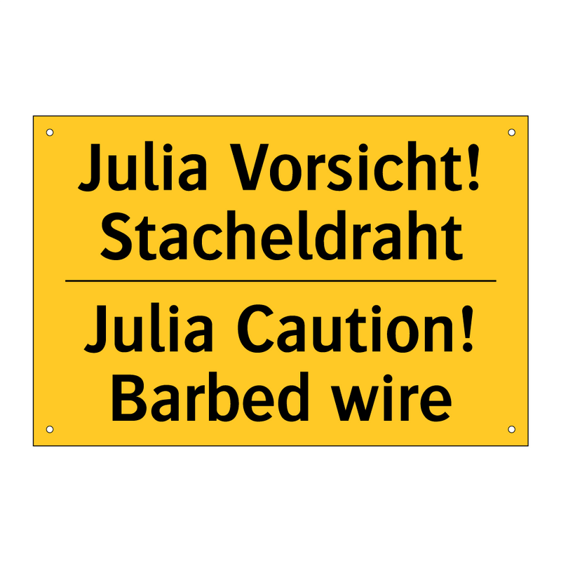 Julia Vorsicht! Stacheldraht - Julia Caution! Barbed wire
