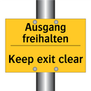 Ausgang freihalten - Keep exit clear