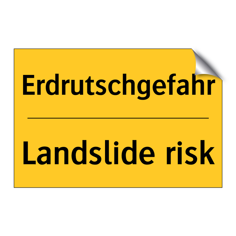 Erdrutschgefahr - Landslide risk