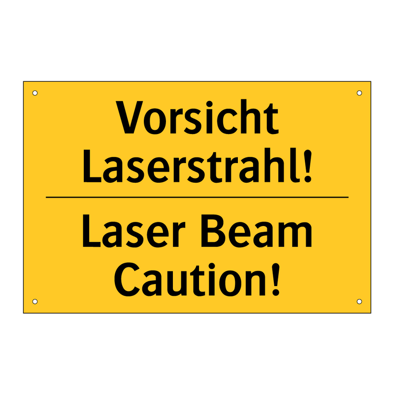 Vorsicht Laserstrahl! - Laser Beam Caution!
