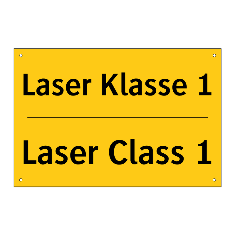 Laser Klasse 1 - Laser Class 1