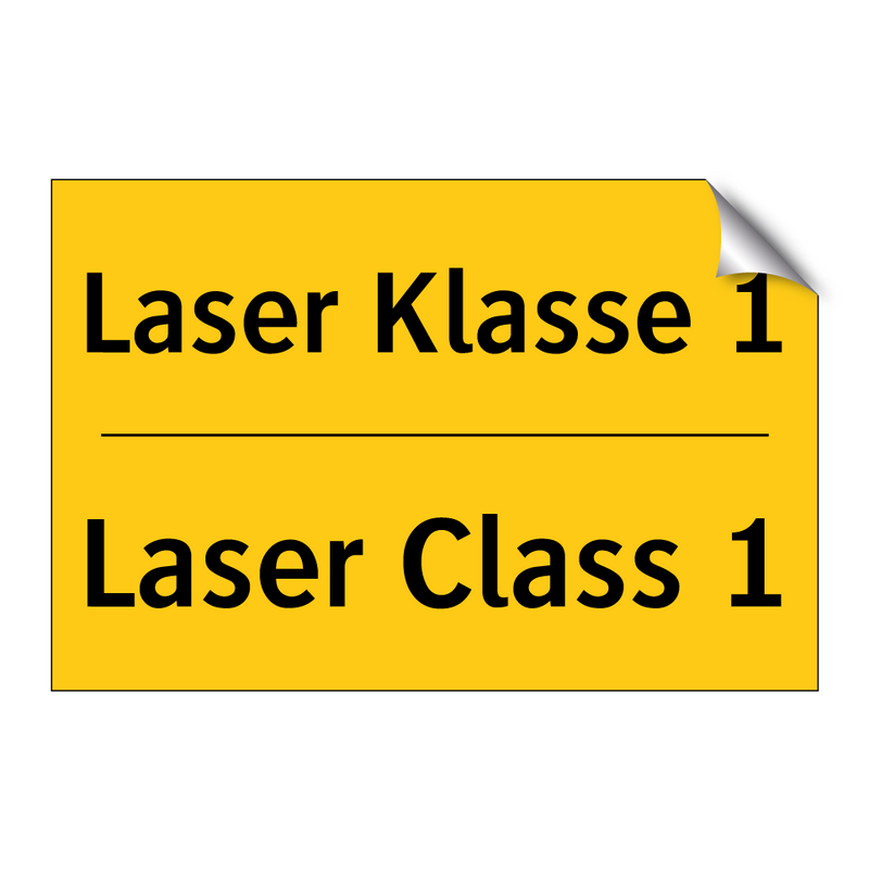 Laser Klasse 1 - Laser Class 1