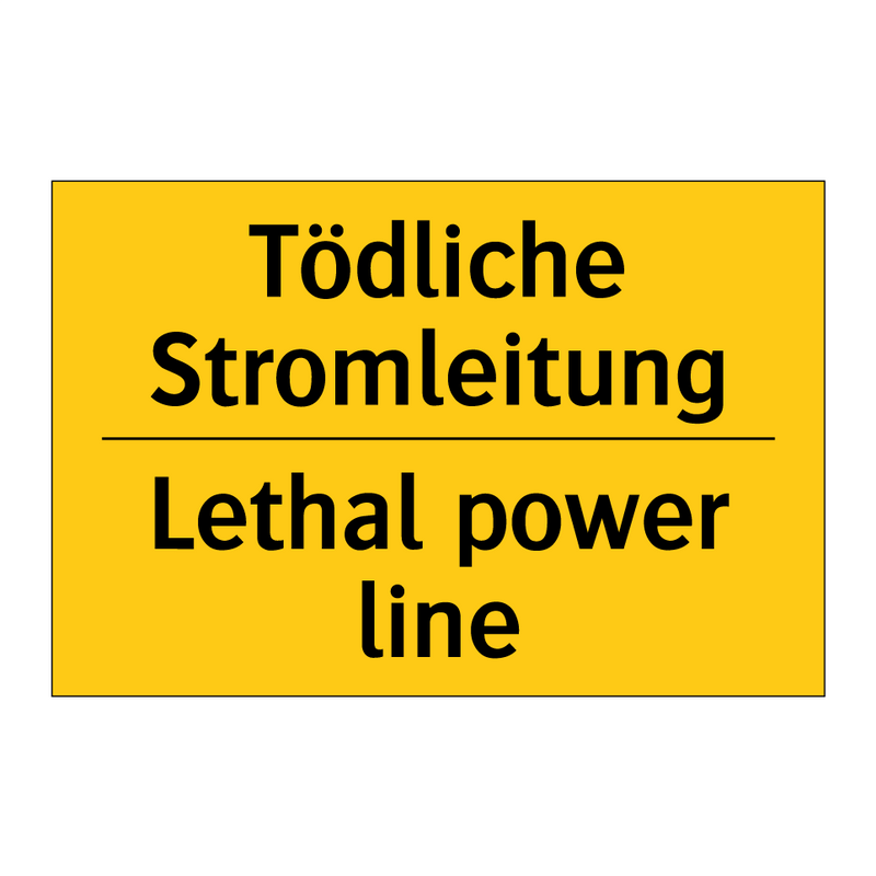 Tödliche Stromleitung - Lethal power line