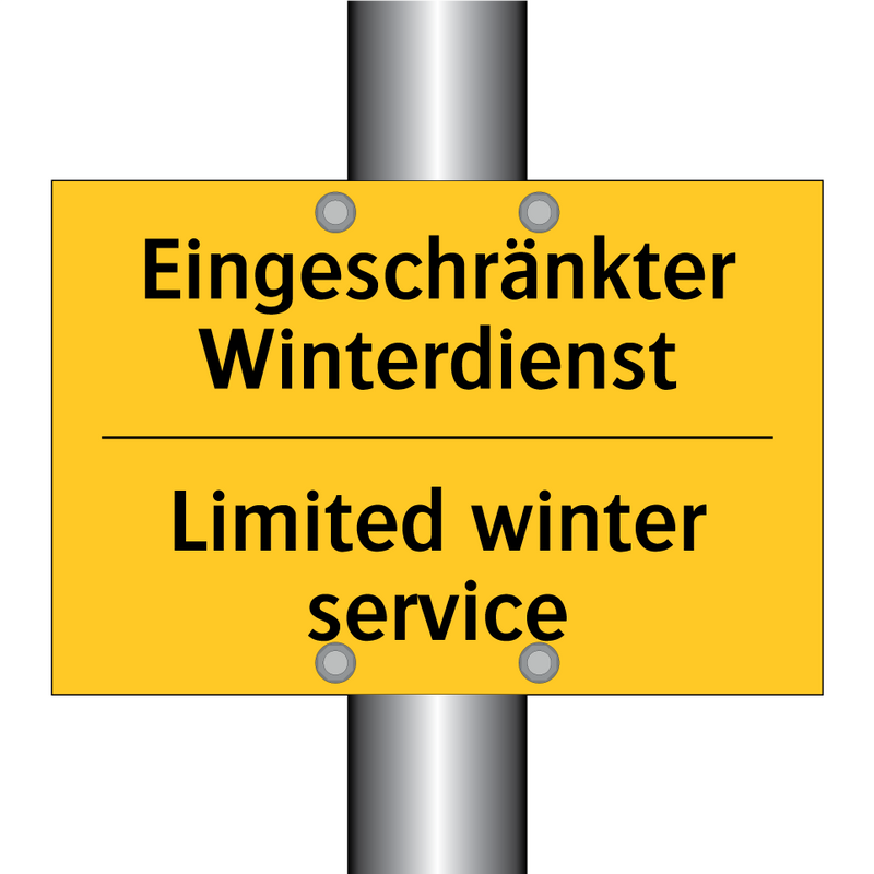 Eingeschränkter Winterdienst - Limited winter service