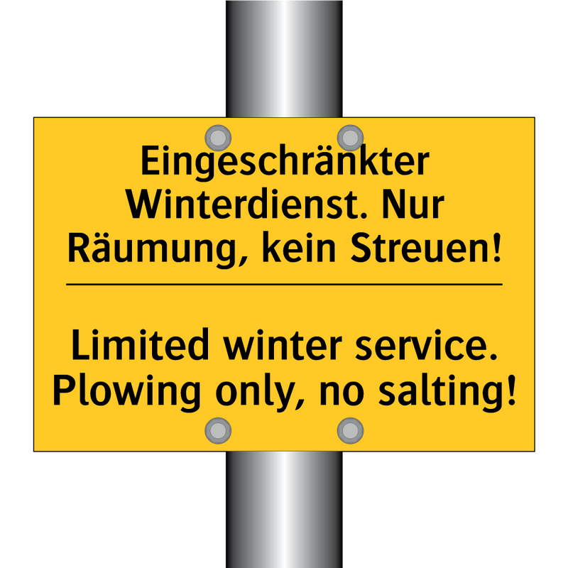 Eingeschränkter Winterdienst. /.../ - Limited winter service. Plowing /.../