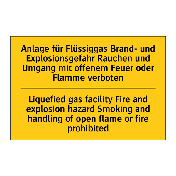 Anlage für Flüssiggas Brand- und /.../ - Liquefied gas facility Fire and /.../
