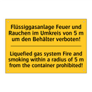 Flüssiggasanlage Feuer und Rauchen /.../ - Liquefied gas system Fire and /.../